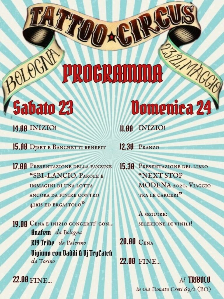 23.5.25 Tattoo Circus Bologna