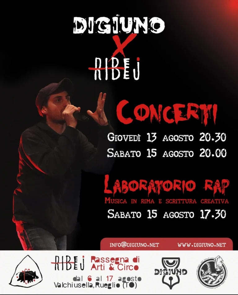 13-15.8.26 Festival Ribej, Rueglio (TO)